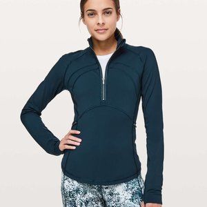 Lululemon Front Of The Pack 1/2 Zip Nocturnal Teal